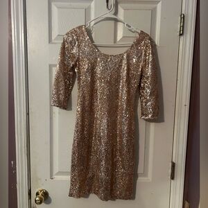 Rose Gold Sequin Dress